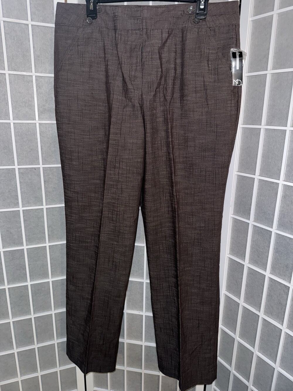 New Directions Women Flat Front Straight Leg Career Dress Slack Pant 16